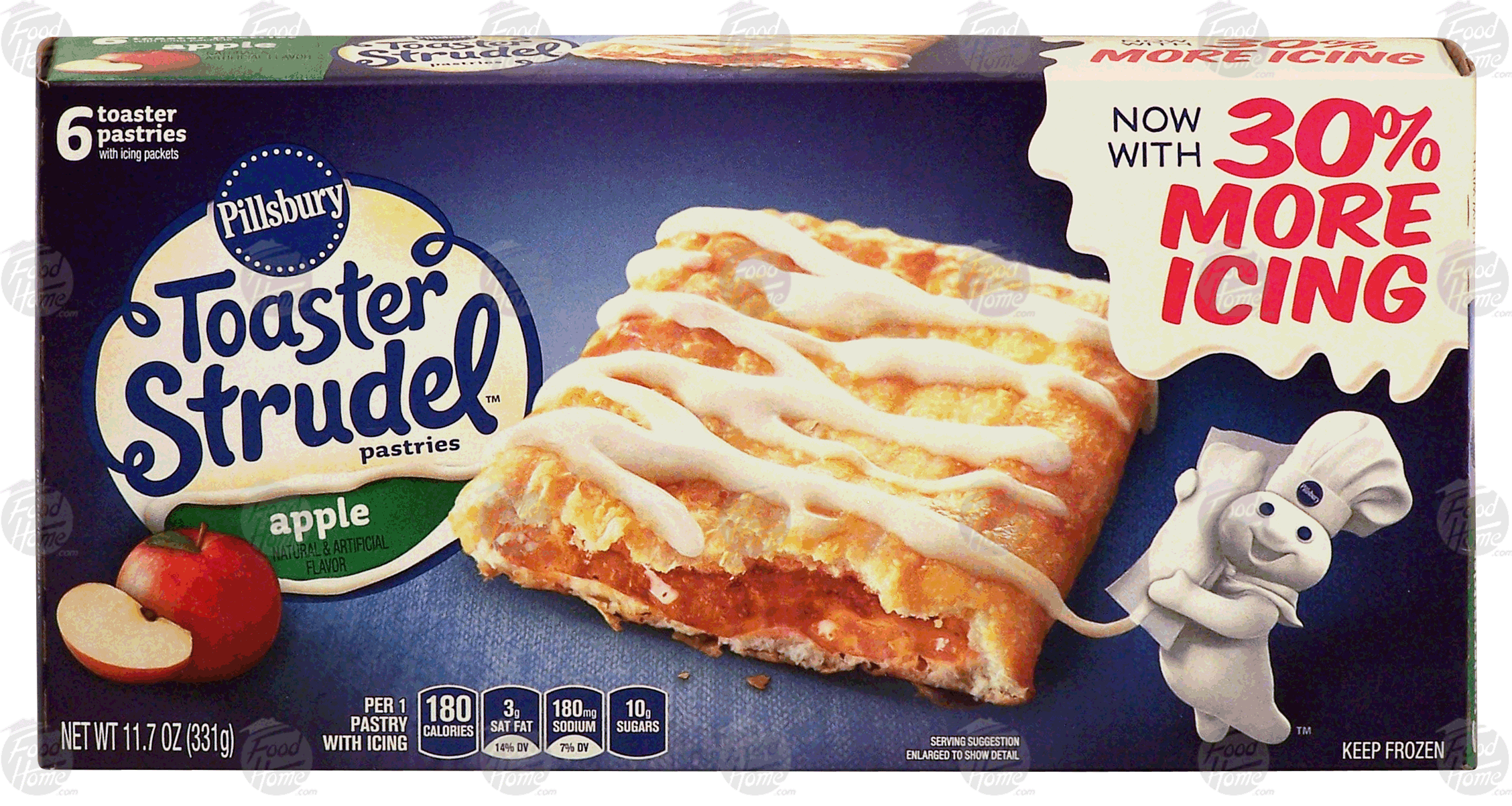 Pillsbury Toaster Strudel apple filled toaster pastries with icing packets, 6 count Full-Size Picture